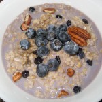 healthy foods blueberry pecan oatmeal