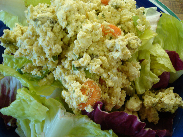 Healthy Low-Carb Snack Ideas. tofu salad