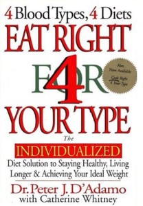 bloodtype diet book - eat right for your type